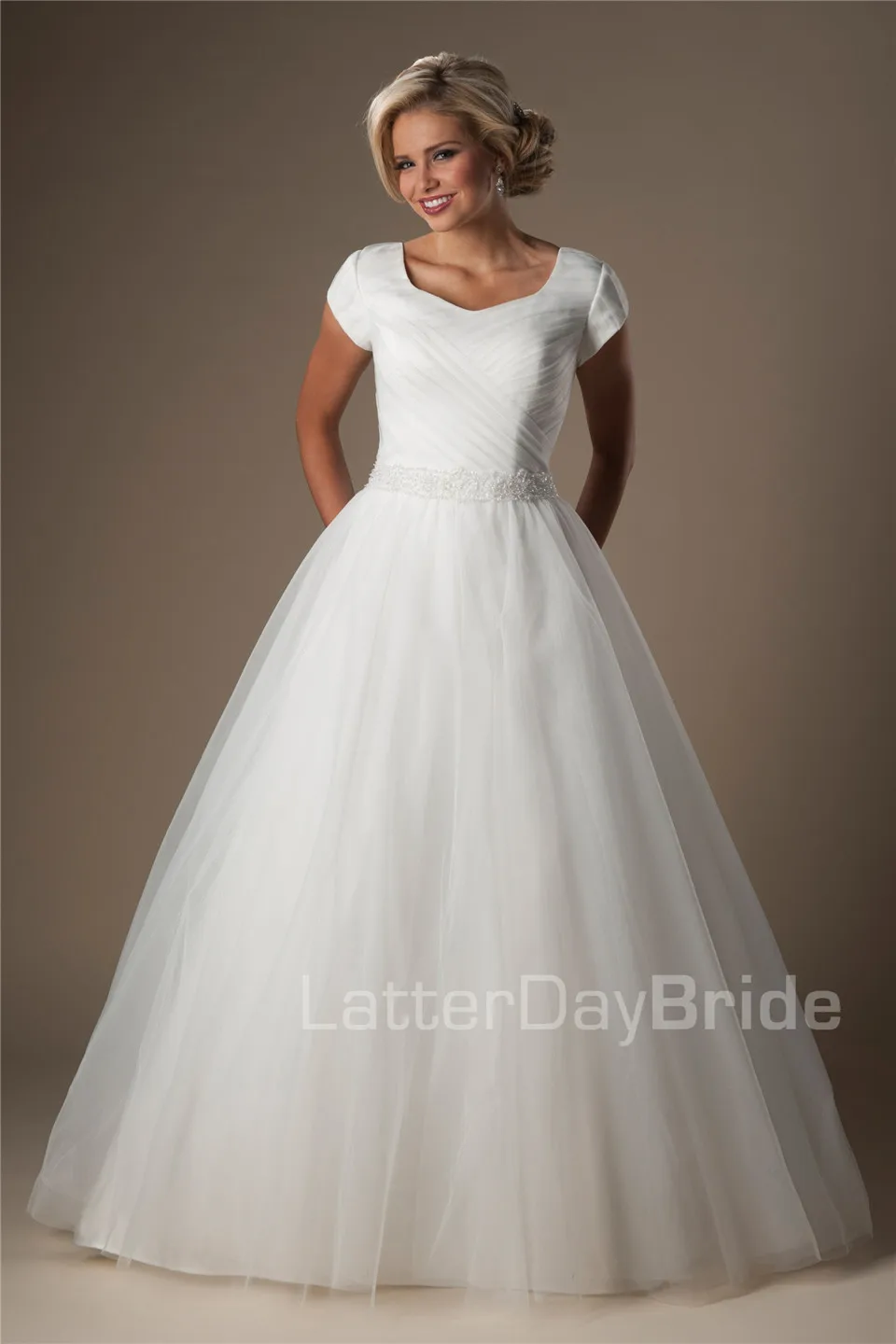 inexpensive modest wedding dresses