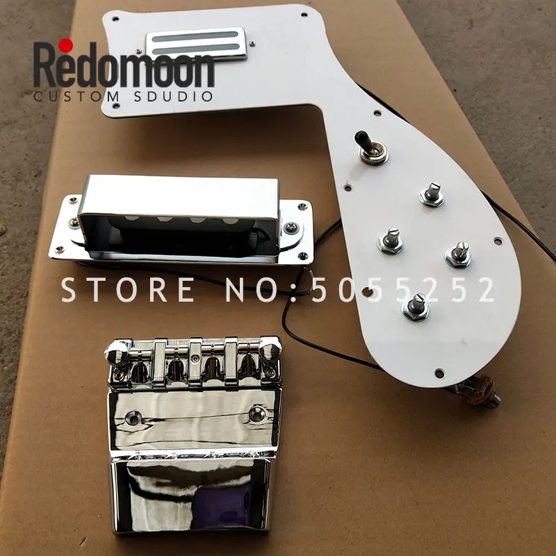 

Factory custom 4 strings pickups bridge and pickguard for Rickenbacke bass musical instrument shop