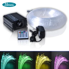 Maykit один порт 16 Вт Rgb Led волоконно-оптический излучатель 200 шт. 0,75 мм 2 м пластиковое волокно 28 пульт дистанционного Cobtroller для 6*10 футов Звездный потолок