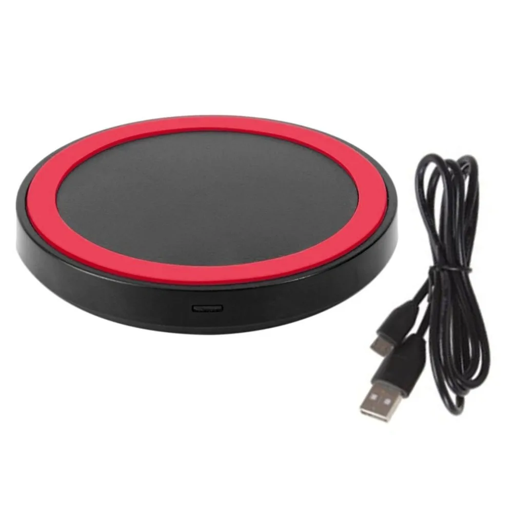 

Black Round Power Bank Wireless Charging Pad Mini Universal Qi Wireless Charger For Lenovo DC 5V / 1.5A