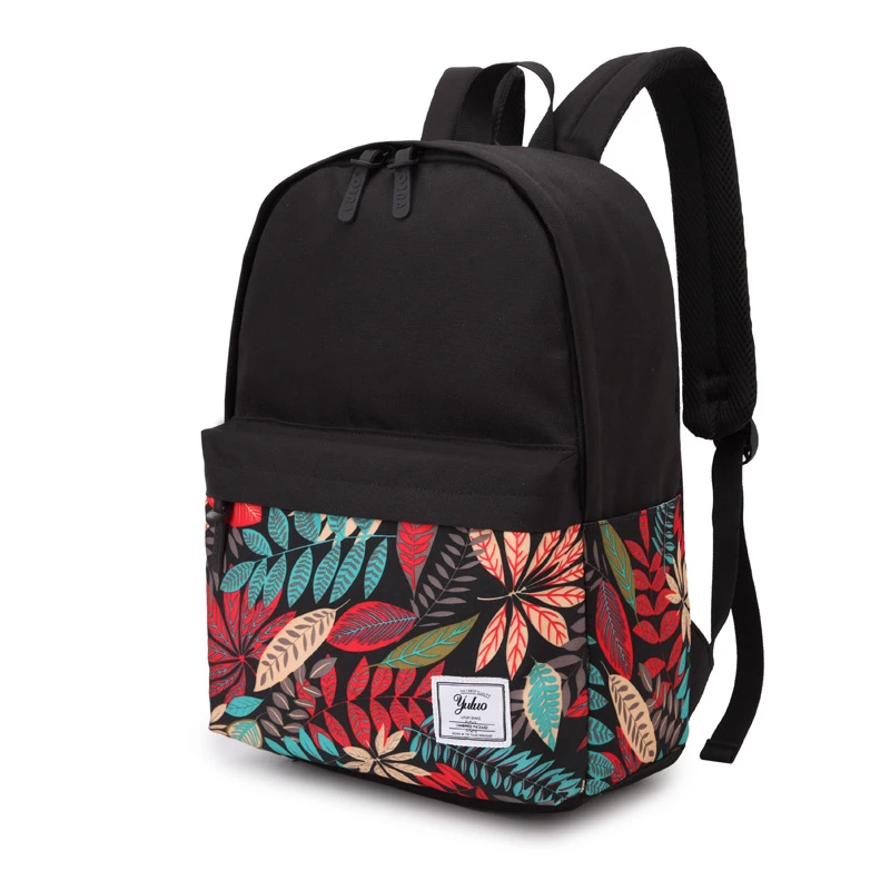 Холщовая Сумка для ноутбука 15 6 дюйма с цветочным рисунком рюкзак Mochila Feminina