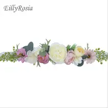 Eillyrosia свадебные Sash Мода Цветочные ремни для женского платья Свадебные Пояс с цветами для Девушки атласная лента Boho свадебный пояс богемский