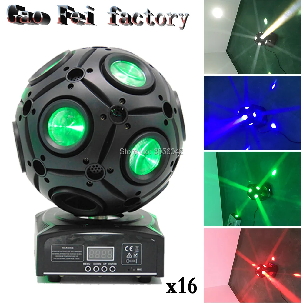 

16pcs/lot 9x10W RGBW 4IN1 LED Football Moving Head Light For Dj Disco Party Wedding Nightclub Events Lighting