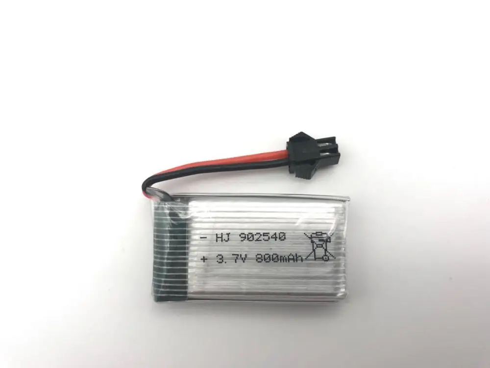 3,7 V 800 mAh литий-полимерный Батарея для Syma X5 X5C X5S X5SC X5HW X5HC X5SW M68 X300 X400 X500 X800 HJ819 3,7 V 800 мА/ч, 902540 25C Батарея - Цвет: Красный