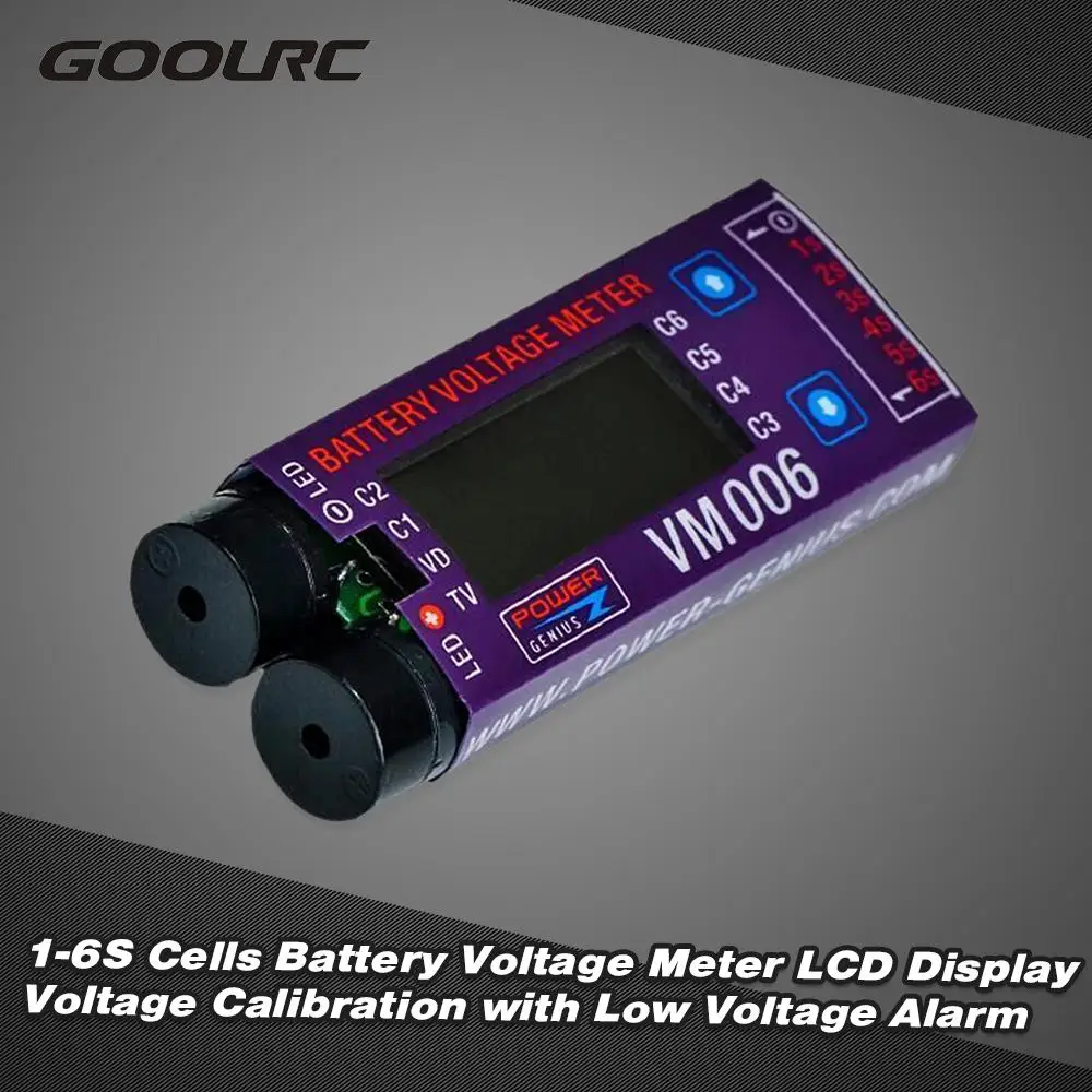 Koop Power1 6S Cellen Batterij Voltage Meter Spanning Kalibratie Lcd scherm met Lage Spanning Alarmfunctie voor RC Batterij