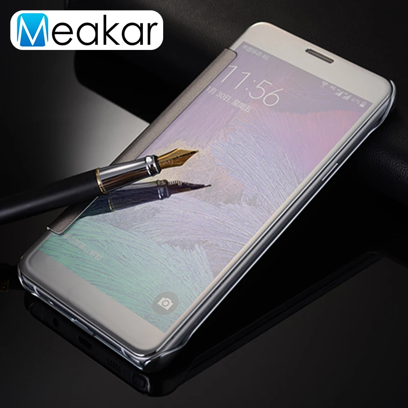 Светоотражающее зеркало 5.7для samsung Galaxy Note 5 чехол для Note5 задней панели сотового