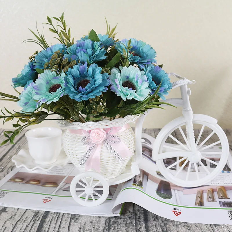 Садовая мебель для дома искусственный цветок маленький цветочный костюм/велосипедная плетеная Цветочная корзина поддельный цветок реквизит для фотосессии - Цвет: A