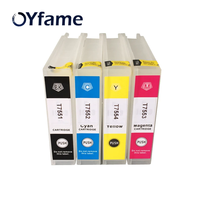 Картридж с чернилами OYfame T7751 T7561 совместимый картриджем Epson T7551 для WF 8010 8090 8510 8590 DWF