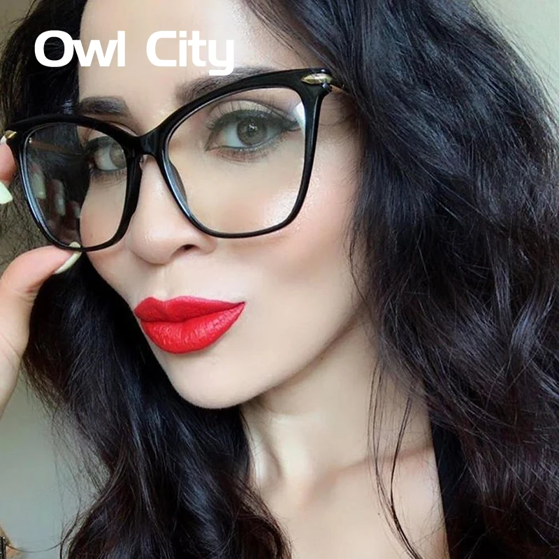 

Cat Eye Women Eyeglasses Frame Metal Myopia Optical Computer Glasses Frames Men Eyewear Brand Designer Plain Clear Eye Glasses