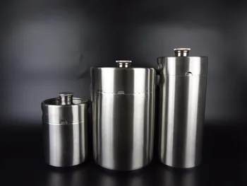 

New arrived 304 Stainless Steel 5L/3.6L/2L Mini Keg Beer Growler Portable Beer Bottle Home Beer Making Bar Accessories Tool