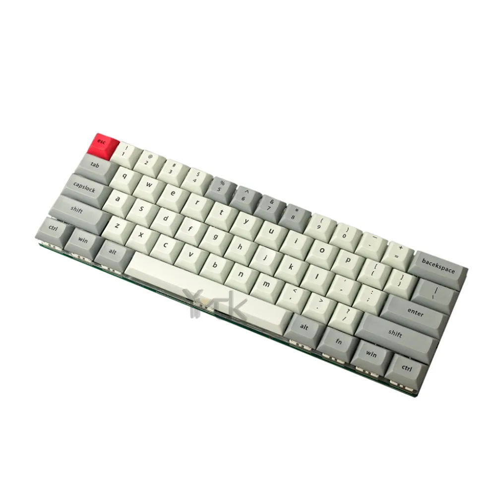 

YMDK DSA Profile 61 ANSI Dye-Sub Thick PBT Keyset Gray Keycap For Cherry MX Switches Mechanical Keyboard