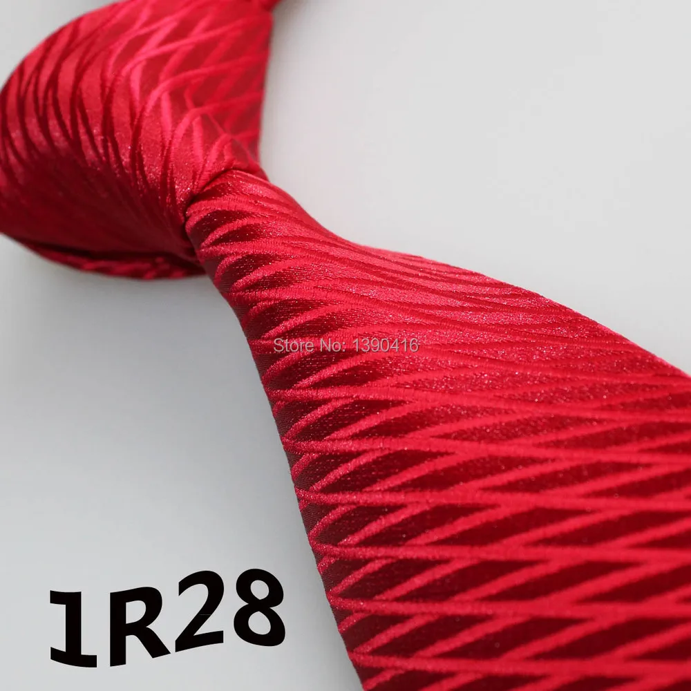 2015 Latest Style Corbata Mens Bright Red Dark Red Grid Striped Design Casual Men Mens Gift
