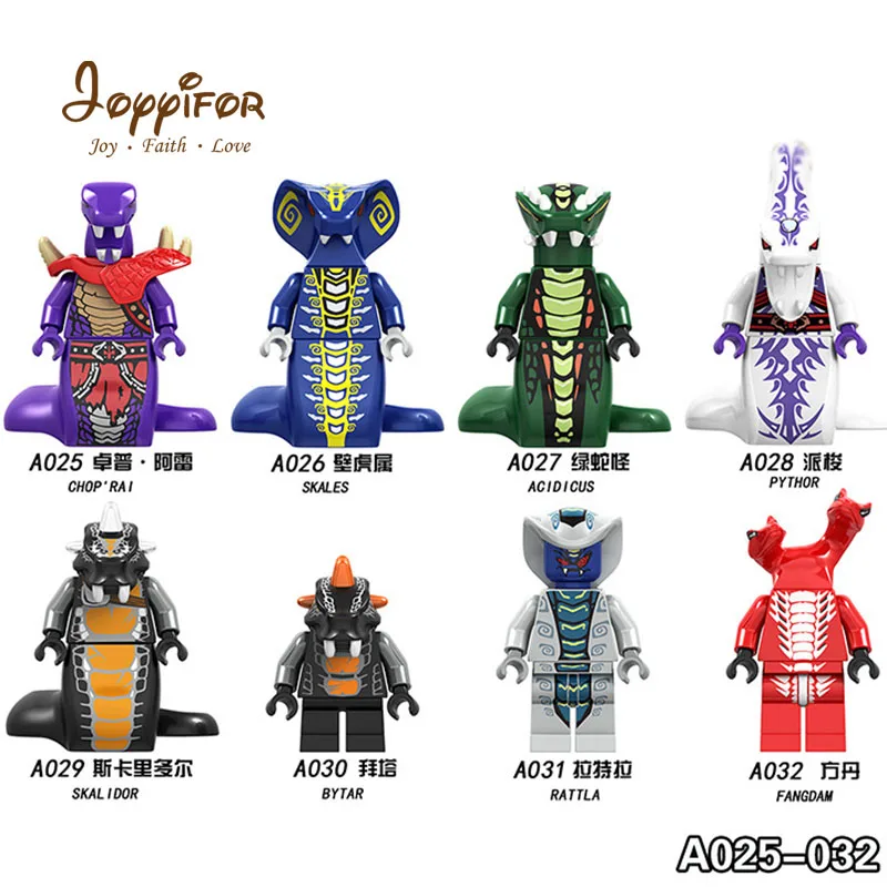 

NinjagoINGly Venomous Snake Tribe Pythor Skales Building Blocks Compatible LegoINGlys Figures for Children Kids Toys kid