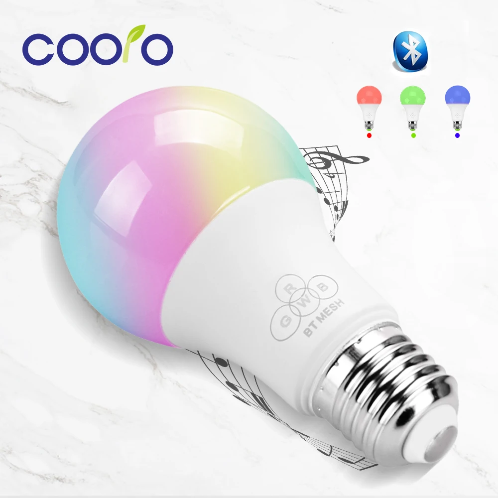 

E27 WIFI Bluetooth Smart Music Bulb 4.5W 6.5W RGBW bulb Dimmable Support Amazon Alexa & Google Home IOS/Android APP Control