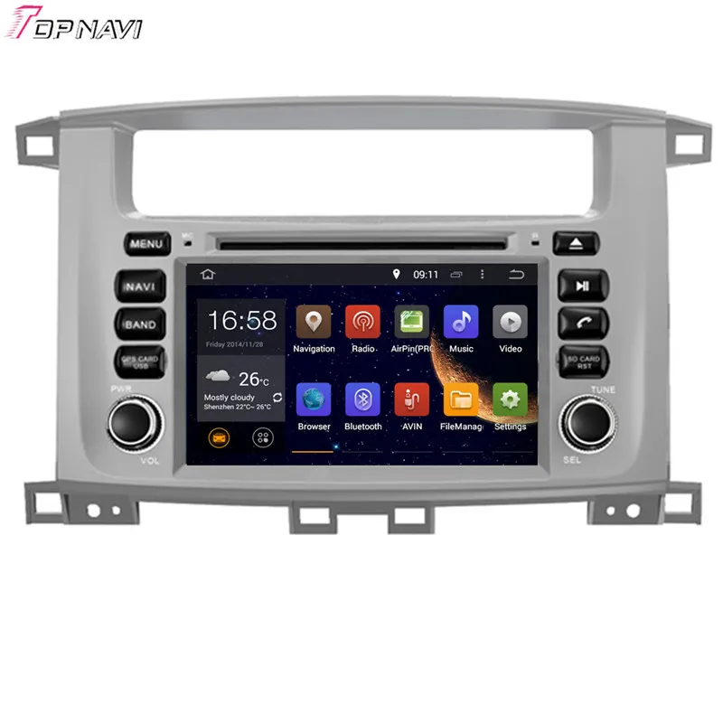 TOPNAVI 7 ''Восьмиядерный 4 Гб RAM Android 6 0 Автомобильный Радио Стерео GPS для TOYOTA LAND