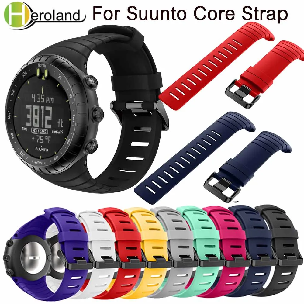Браслет на открытом воздухе спортивные силиконовые часы ремешок для Suunto Core часов