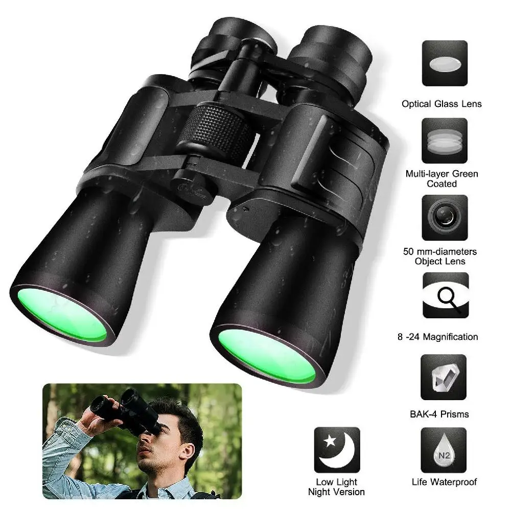 Case 10-180X100 Outdoor Binoculars Outdoor Hunting Telescope Day//Night Vision