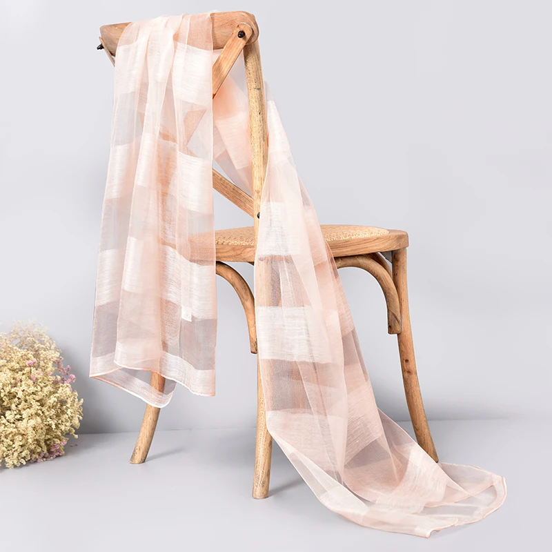 Silk Wool Scarf Women Luxury Brand Shawls and Wraps for Ladies Chiffon Hijab Neckerchief Stole Multifunction Embroidery Scarfs