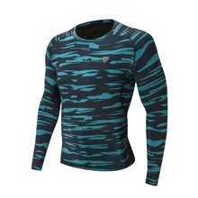 Мужская спортивная футболка для бега камуфляжная длинная футболка для фитнеса зеленая серая быстросохнущая одежда плотная футболка Новые мужские футболки