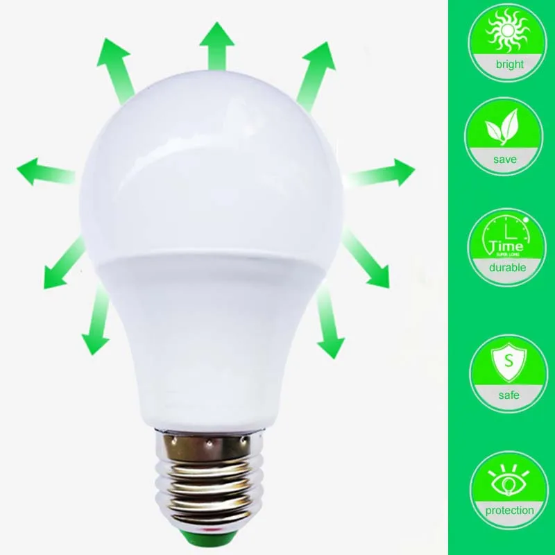 

6pcs/lot LED Light Bulb 5W/9W/12W A19 A60 Non-dimmable Energy Efficient E27/B22 Base 2700K/6000K Indoor Outdoor Decorative