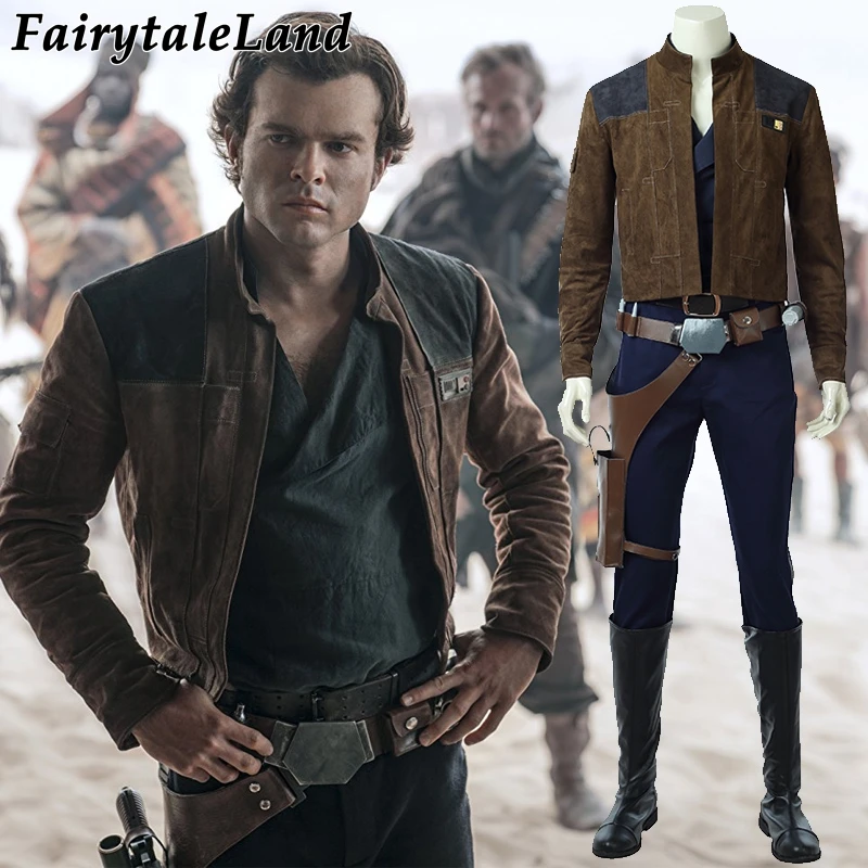 

Solo A Star Wars Story Han Solo Cosplay Costume Halloween costumes for adult Men Star Wars Han Solo Costume Custom made