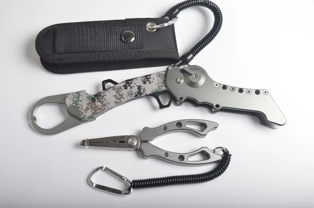 

2017 Hot sale Aluminium Fishing Lip Grips With Multifunction Fishing Pliers Fishing Tackle Tool For Fishing