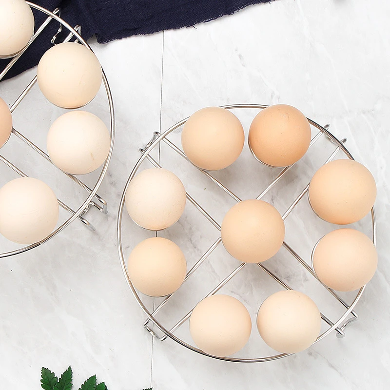 7 Slots 304 Stainless Steel Egg Rack Holder Decoration Multifunction Kitchen Cooking Steamer Rack Egg Seperate Shelf Basket Tool
