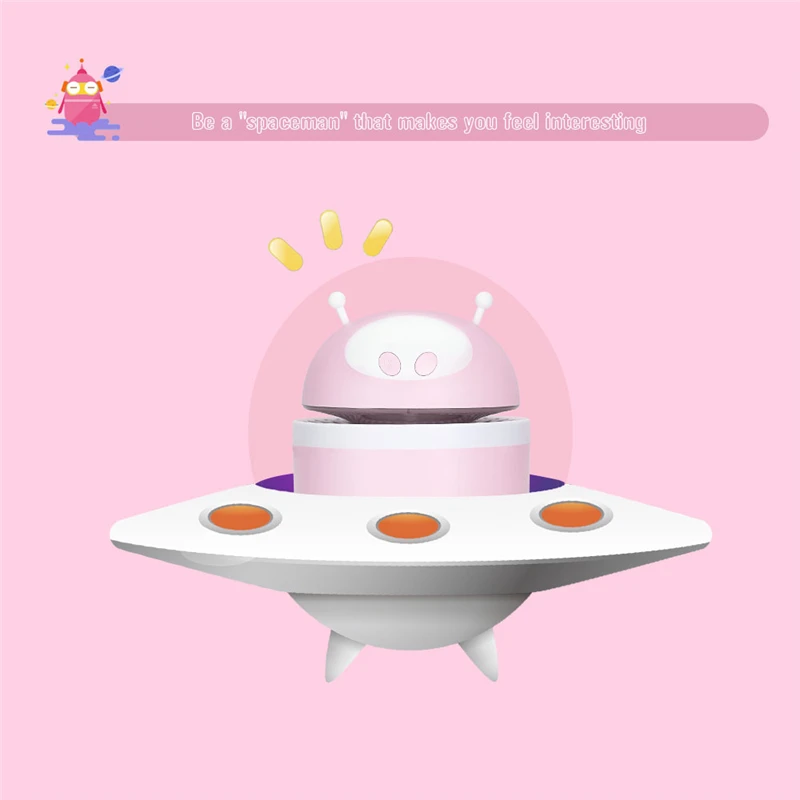 

Portable Carton Cute Spaceman Humidifier Portable Household Office 500ml Air Humidifier Noiseless Humidifier with 7 Color LED 45