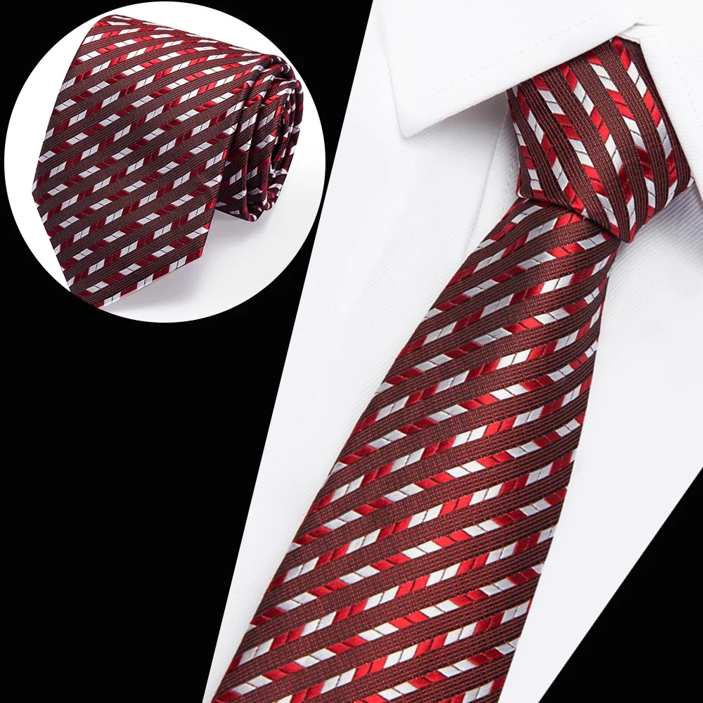 Фиолетовый Полосатый 7,5 см галстук красный золотой серый зеленый галстук для мужчин жаккардовый шелк шеи галстук костюм для формального офиса группа тонкий галстук