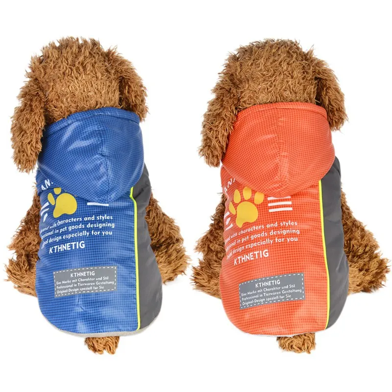 

Autumn Winter Puppy pet Warm Down Jacket Footprint Hood Coat Pet Clothes for Chihuahua Small Large Dogs