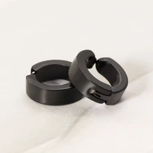 Brincos punk femininos aço inoxidável, clipe para orelha de 4 cores, sem piercing, nova moda masculina e feminina, 2019 joias,