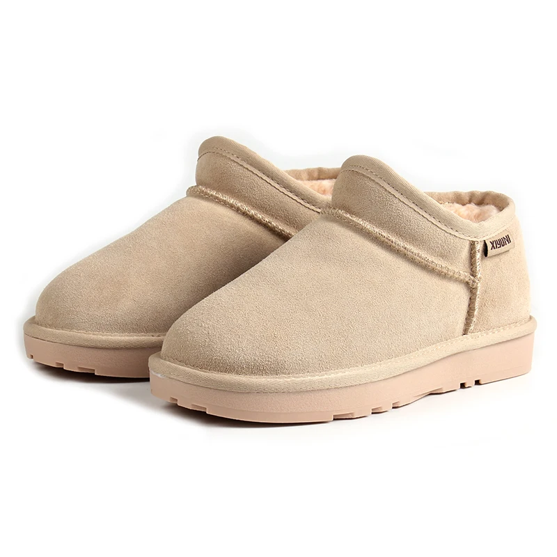 

35-41 2019 New Leather Snow Boots Women's Boots Winter Shoes warm Cotton Shoes Plus velvet Leather Snow Shoes Women 805