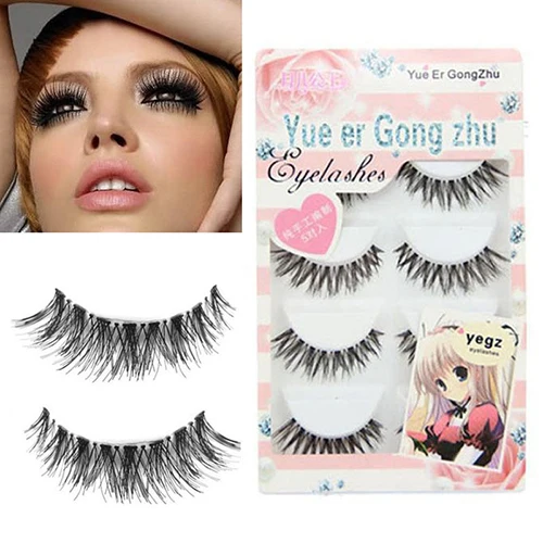 5 Pairs Handmade Natural Thick Long False Fake Eyelashes Eye Lashes