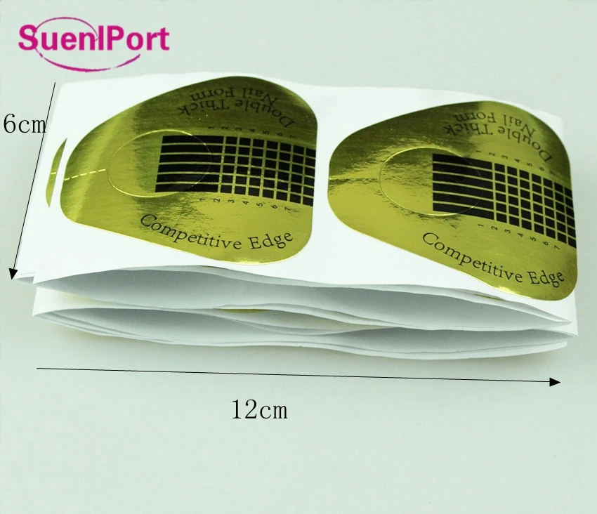 Sune L Порты и разъёмы 100 шт. Профессиональный Nail Forms Акриловые Curve Гвозди расширения гель для ногтей Дизайн ногтей Руководство Форма Наклейки клей УФ гель