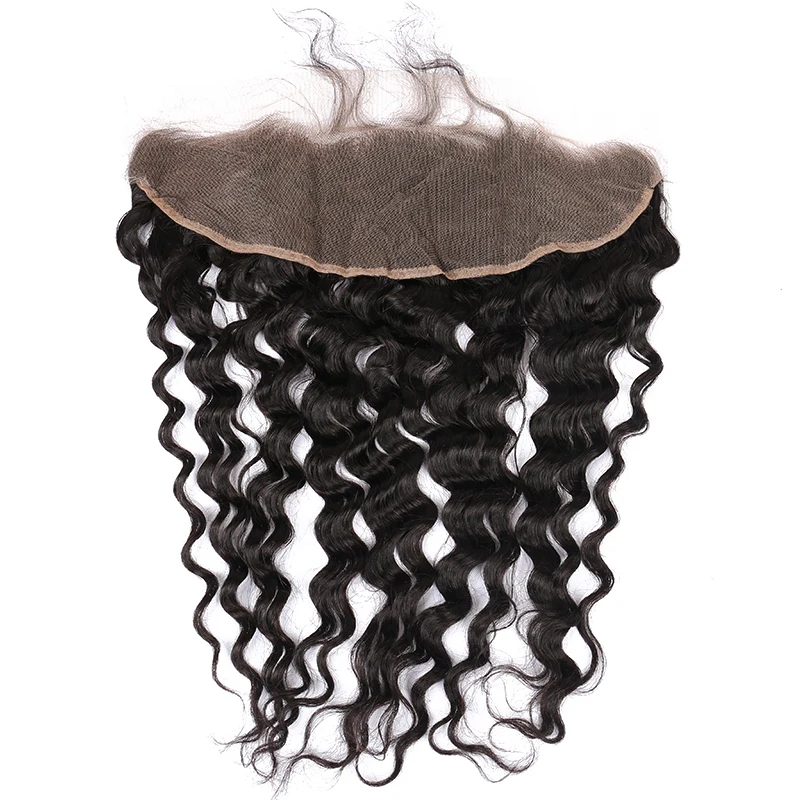 Brazilian Deep Wave Bundles With 13x4 Lace Frontal Closure 3Pcs Human Hair Extension Remy Hair Prosa Hair Products