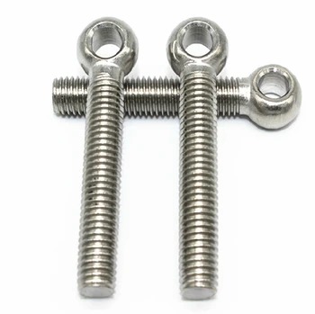 

M6*50mm 304 stainless steel eye bolt,eye nuts and bolts hardware,stud articulated anchor bolt