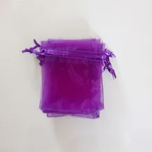 100 шт темно-фиолетовые подарочные сумки, сумки для ювелирных изделий и упаковки, сумки из органзы, сумки на шнурке, Свадебные/женские дорожные сумки для хранения