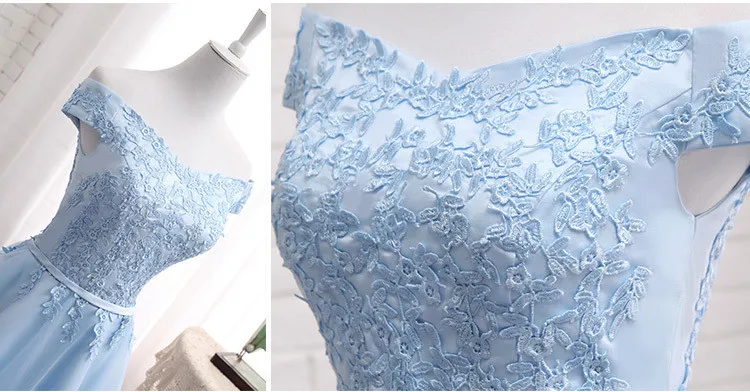 Short Boat Neck Lace up Bridesmaid Dresses summer wedding party prom dress girls Custom