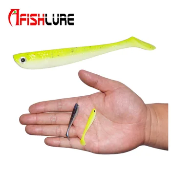

Afishlure Soft Bait Fish 55mm 1.15g Soft Fishing Lure Silicone Bass Minnow Bait Swimbaits Plastic Lure Lure Fishing 10pcs AR60