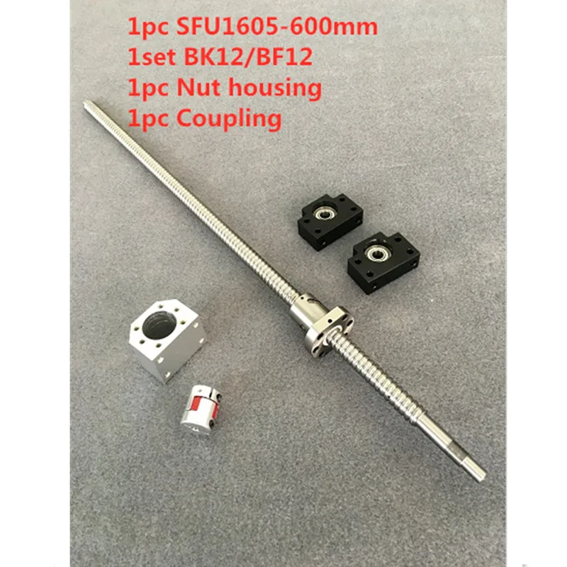 

SFU1605 - 600mm Ball Screw + 1pc 1605 Nut Housing + 1 Set BK12 / BF12 Support + 1pc 6.35x10mm Coupling