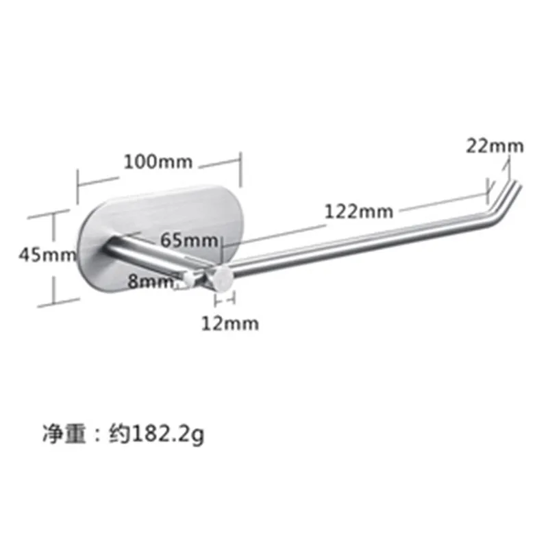 Ванная комната всасывания полотенца кольцо держатель и кухня туалет бумага держатель 3 м самоклеющиеся 304 нержавеющая сталь Матовый Отделка