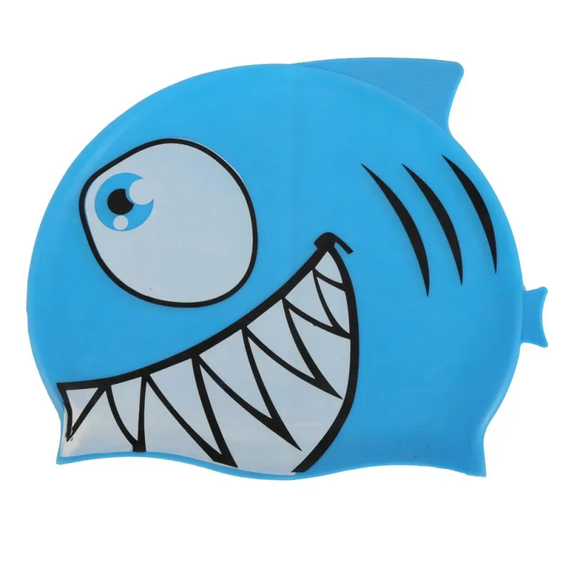 Unisex Kids Elasticity Bathing Swim Cap Baby Boys&Girls Cartoon Silicon Waterproof Swimming Caps Hat