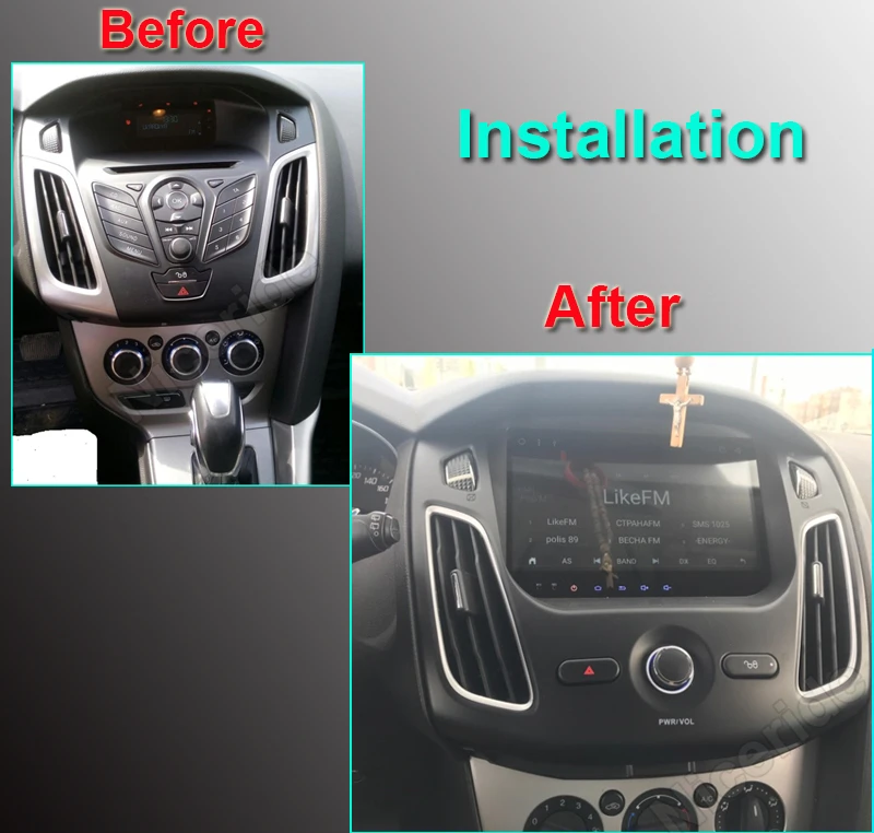 Авторадио с сенсорным экраном автомобильный Dvd плеер стерео GPS для Ford Focus Android 7 1 2