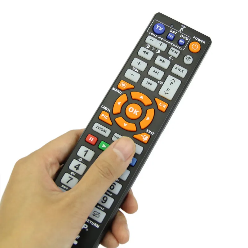 

Universal Smart IR Remote Control with learn function, 3 pages controller copy for TV STB DVD SAT DVB HIFI TV BOX, L336