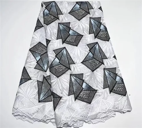 

Latest 2017 Swiss Voile Lace With stones African Cotton Fabric Nigerian Style African Lace Fabric 5 Yards For Lady Wedding
