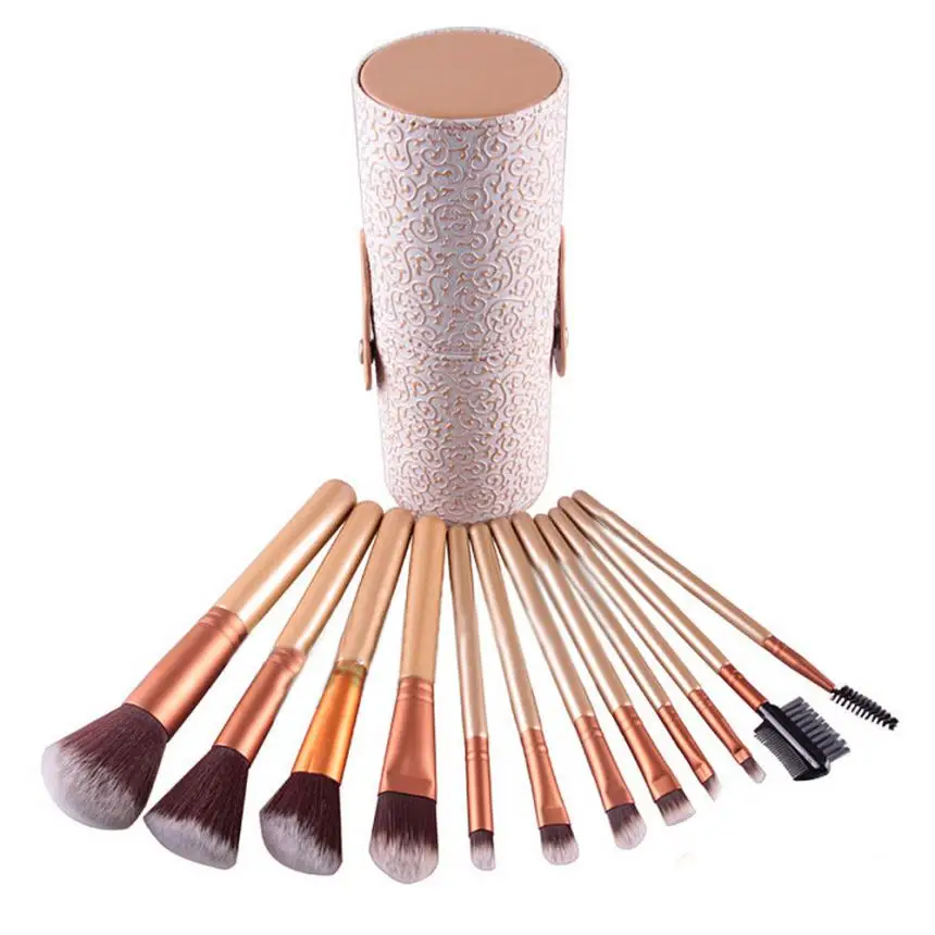 

Brand 12PCS Makeup Brushes Cosmetic Set Eyeshadow Brush Blusher Cosmetic Professional Tools Beauty High Sale # AA