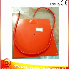 400*400*1,5 мм 3d принтер нагреватель силиконовый резиновый нагреватель 24 в 400 Вт клейкий 1 сторона 8 мм Отверстие центр 5 мм Угол отверстия 1000 мм свинец