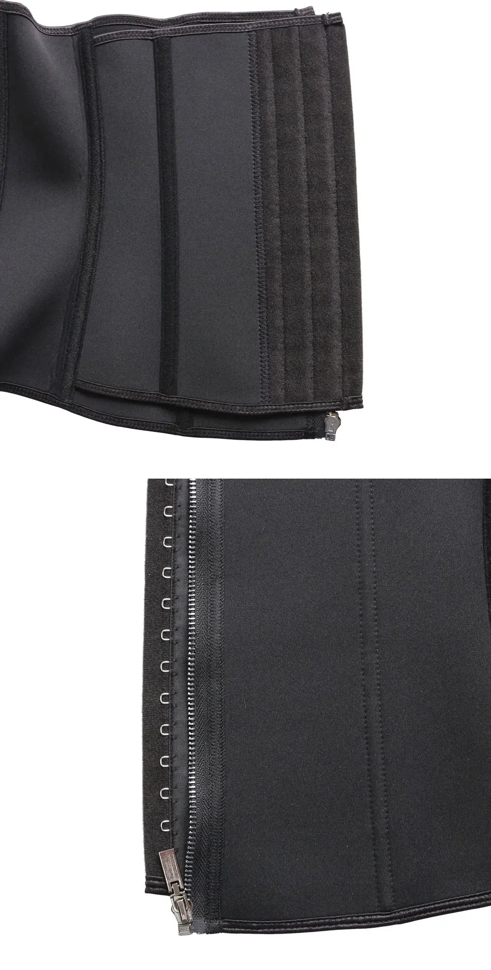 NB1455_01 Atbuty Neoprene Hot Waist Trainer Steel Bones Sweat Body Shaper Hooks and Zipper Corset Keep Warm Shapewear (15)