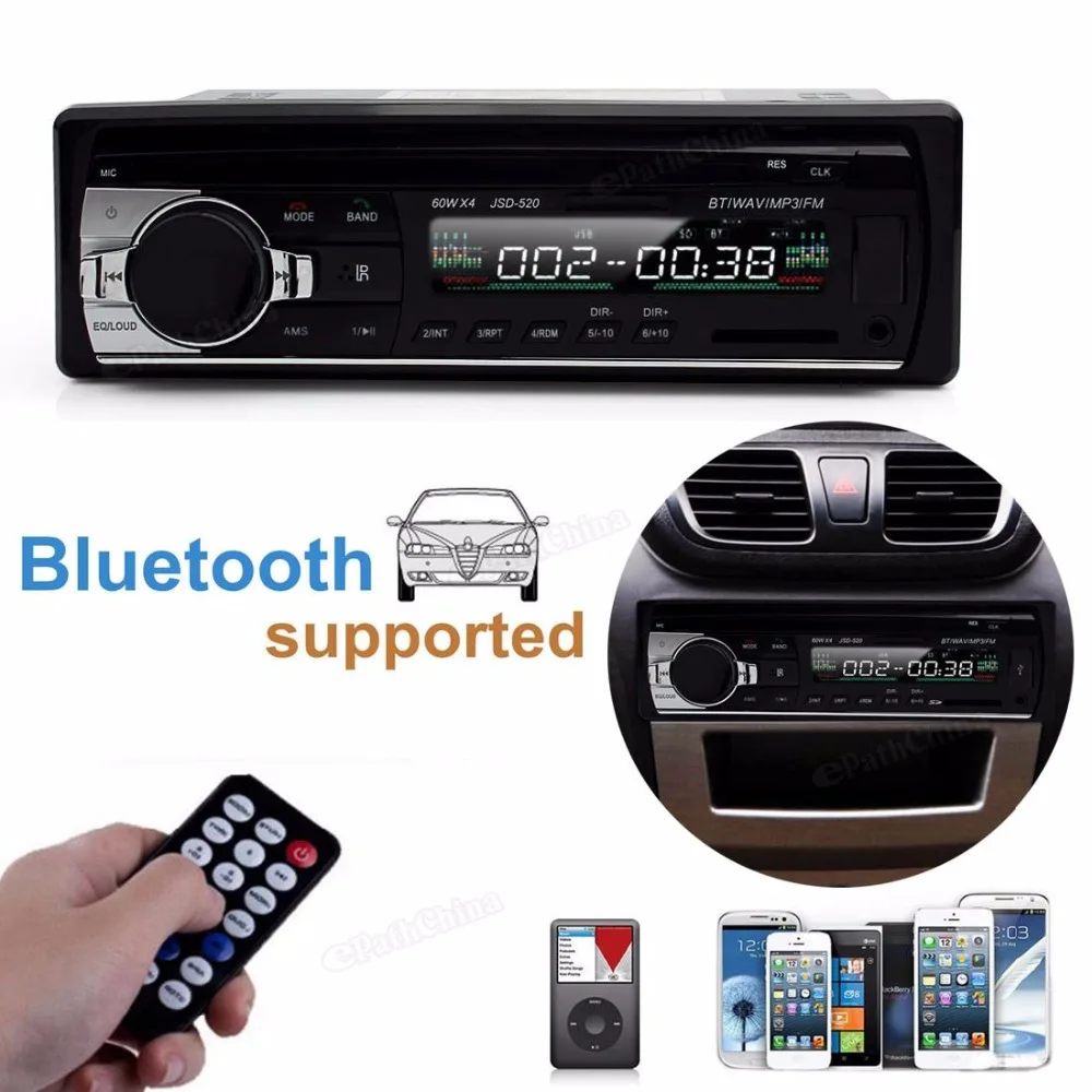 Авторадио 12 в цифровой Авто Радио Bluetooth музыка стерео аудио MP3 USB SD fm-плеер с в тире слот Поддержка громкой связи