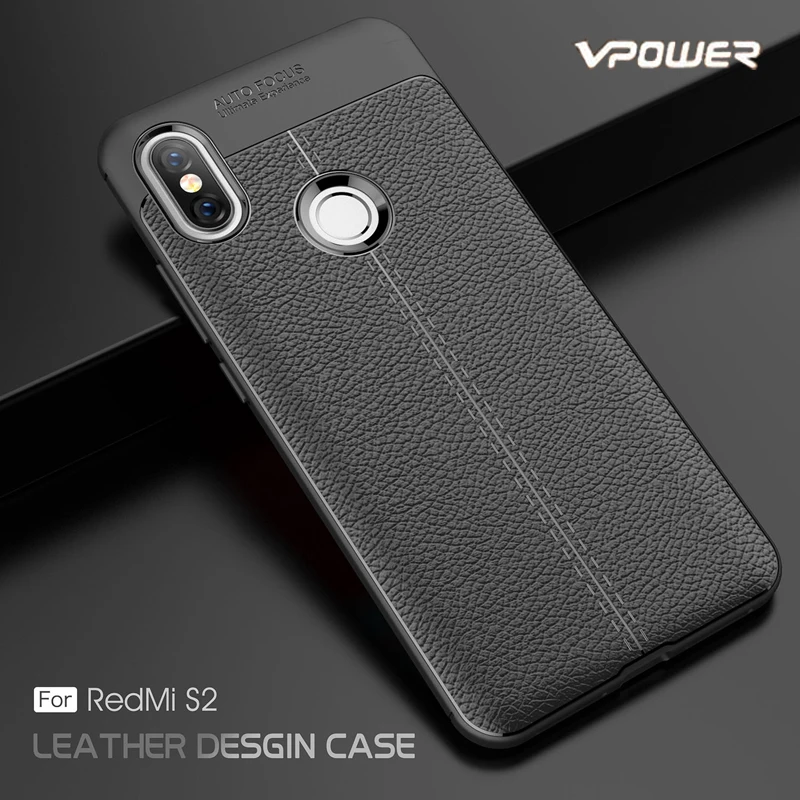 Чехол для Xiaomi Redmi S2 Funda Vpower Lichee Pattern Ударопрочный Мягкий ТПУ чехлы телефонов S 2